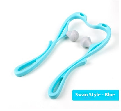 Swan-Style Six-Roller Neck & Body Massage Tool