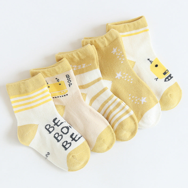 Playful Jacquard Kids Mid-Crew Socks
