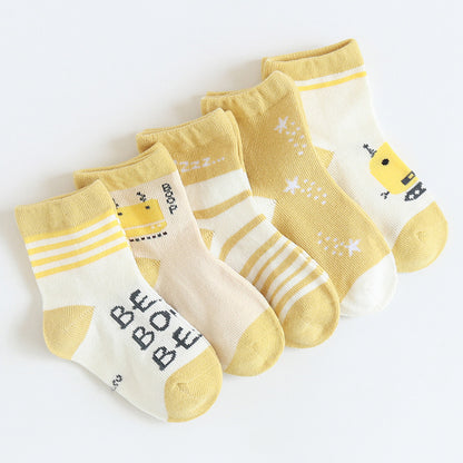 Playful Jacquard Kids Mid-Crew Socks