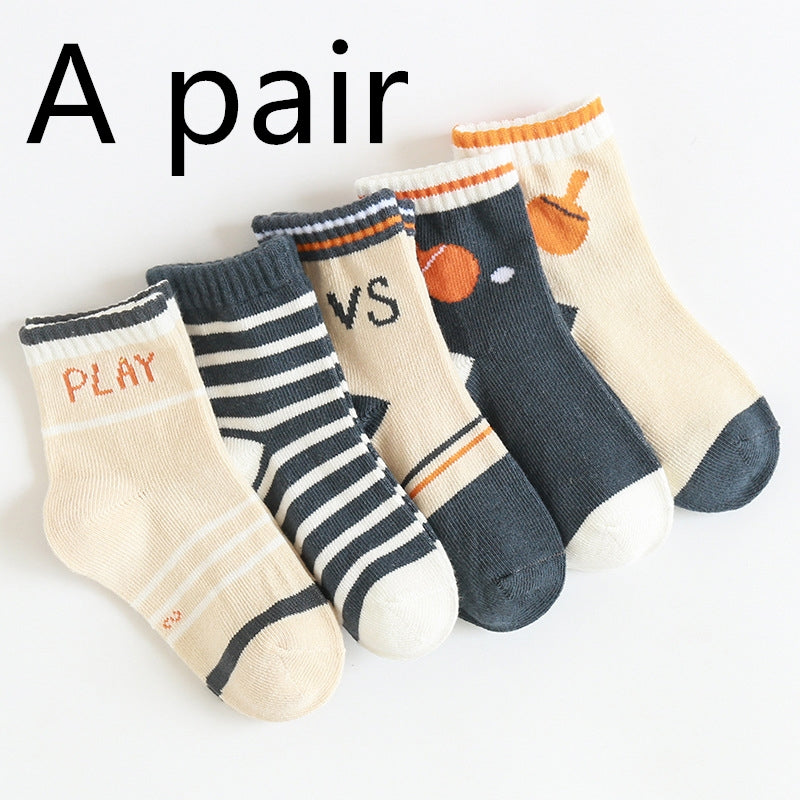 Playful Jacquard Kids Mid-Crew Socks