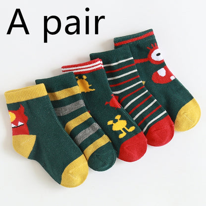Playful Jacquard Kids Mid-Crew Socks