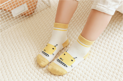 Playful Jacquard Kids Mid-Crew Socks