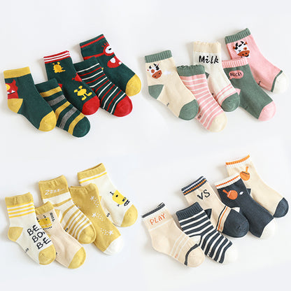 Playful Jacquard Kids Mid-Crew Socks
