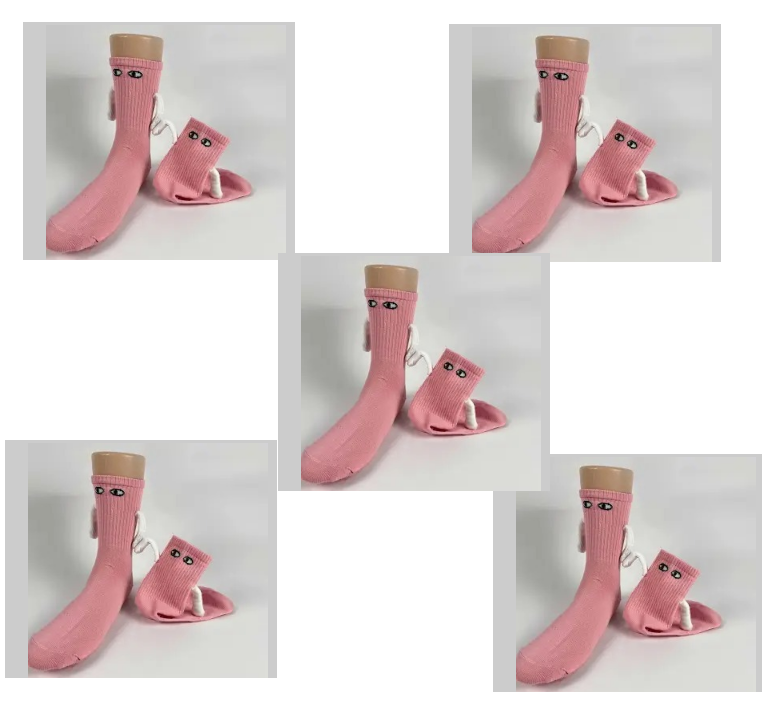 Matching Hand-Hold Mid-Calf Socks
