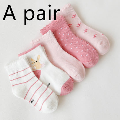 Playful Jacquard Kids Mid-Crew Socks