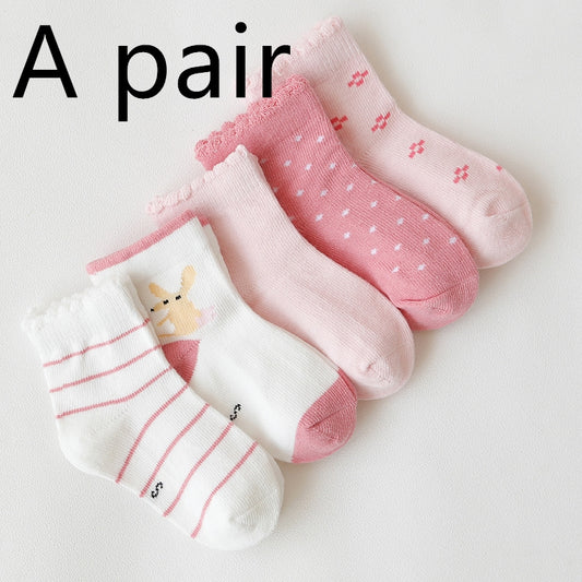 Playful Jacquard Kids Mid-Crew Socks