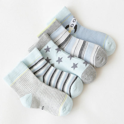 Playful Jacquard Kids Mid-Crew Socks