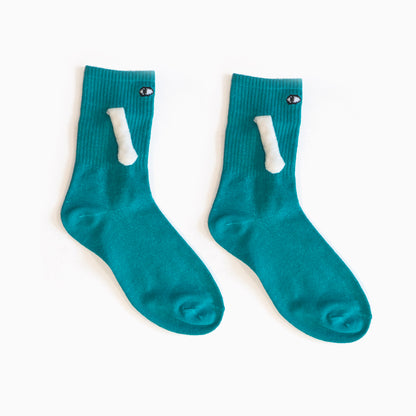 Matching Hand-Hold Mid-Calf Socks