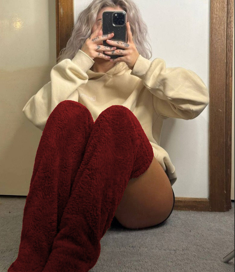 Plush Over-Knee Lounge Socks