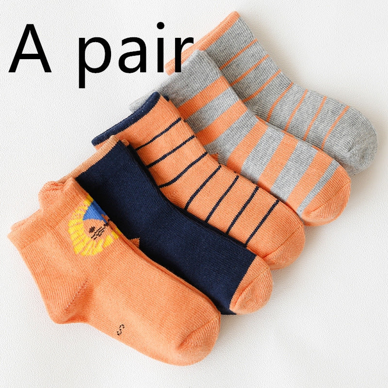 Playful Jacquard Kids Mid-Crew Socks