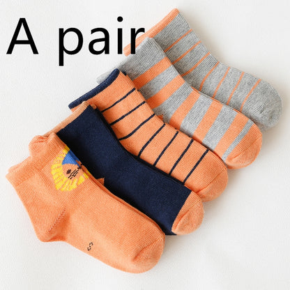 Playful Jacquard Kids Mid-Crew Socks