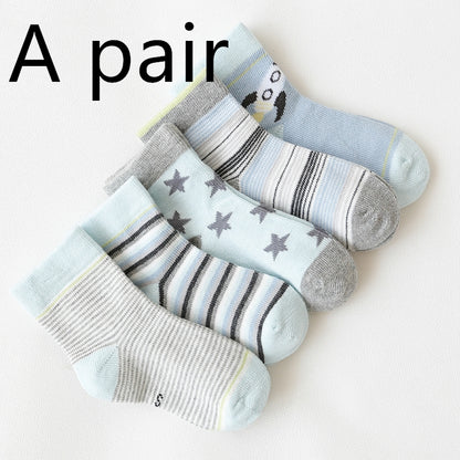 Playful Jacquard Kids Mid-Crew Socks