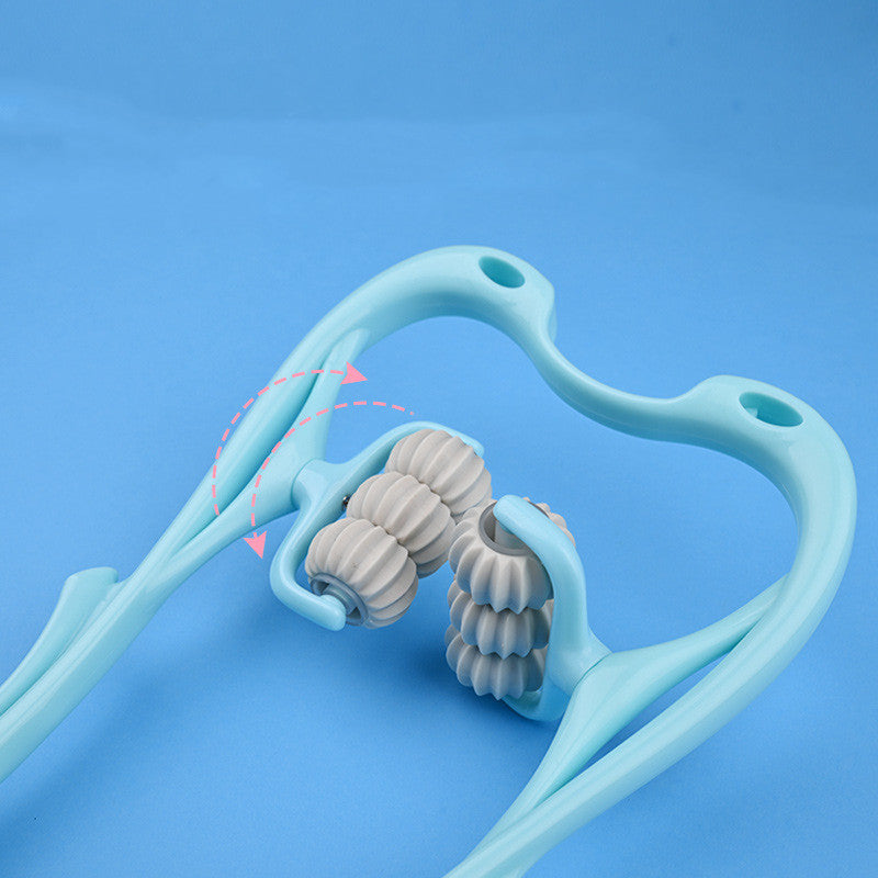Swan-Style Six-Roller Neck & Body Massage Tool