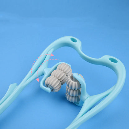 Swan-Style Six-Roller Neck & Body Massage Tool