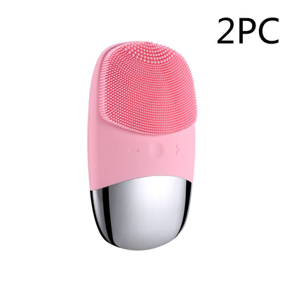 Compact Silicone Sonic Facial Cleansing Brush