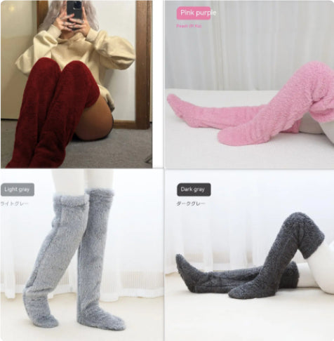 Plush Over-Knee Lounge Socks