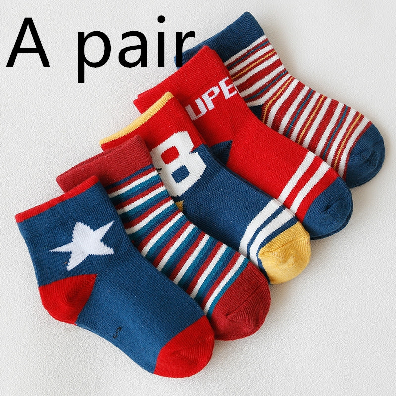 Playful Jacquard Kids Mid-Crew Socks