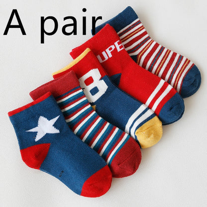 Playful Jacquard Kids Mid-Crew Socks