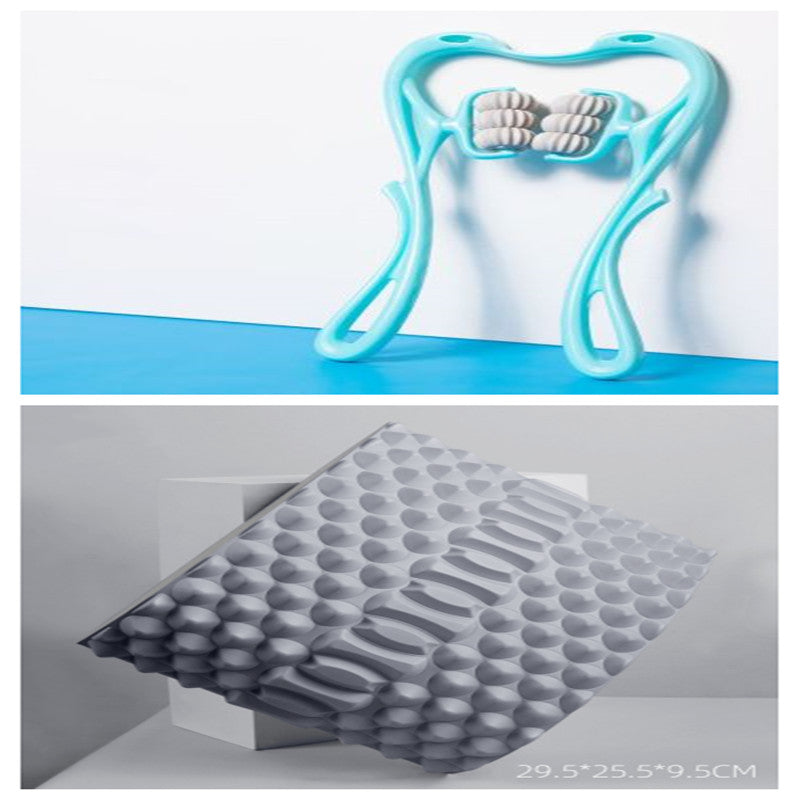 Swan-Style Six-Roller Neck & Body Massage Tool