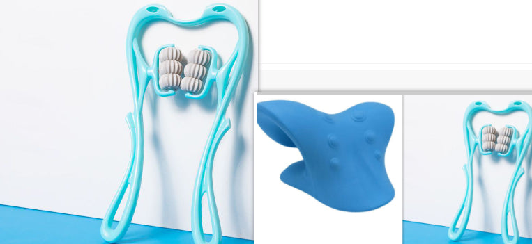 Swan-Style Six-Roller Neck & Body Massage Tool