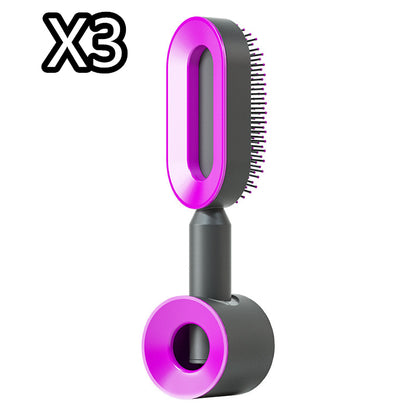 Cushion Detangling Hair Brush with Easy-Clean Options