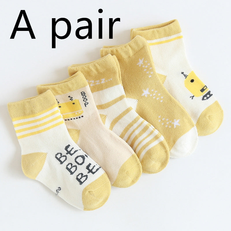 Playful Jacquard Kids Mid-Crew Socks