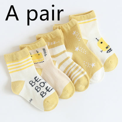 Playful Jacquard Kids Mid-Crew Socks