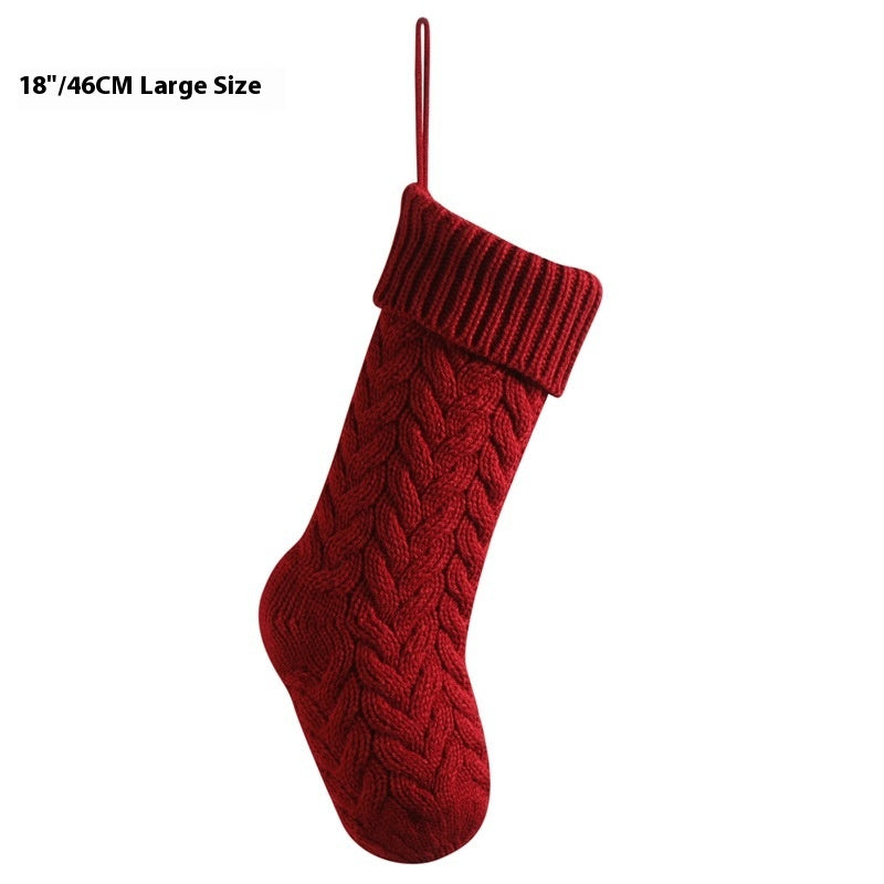 18-Inch Knitted Holiday Gift Stocking