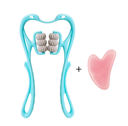 Swan-Style Six-Roller Neck & Body Massage Tool