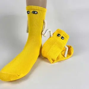 Matching Hand-Hold Mid-Calf Socks