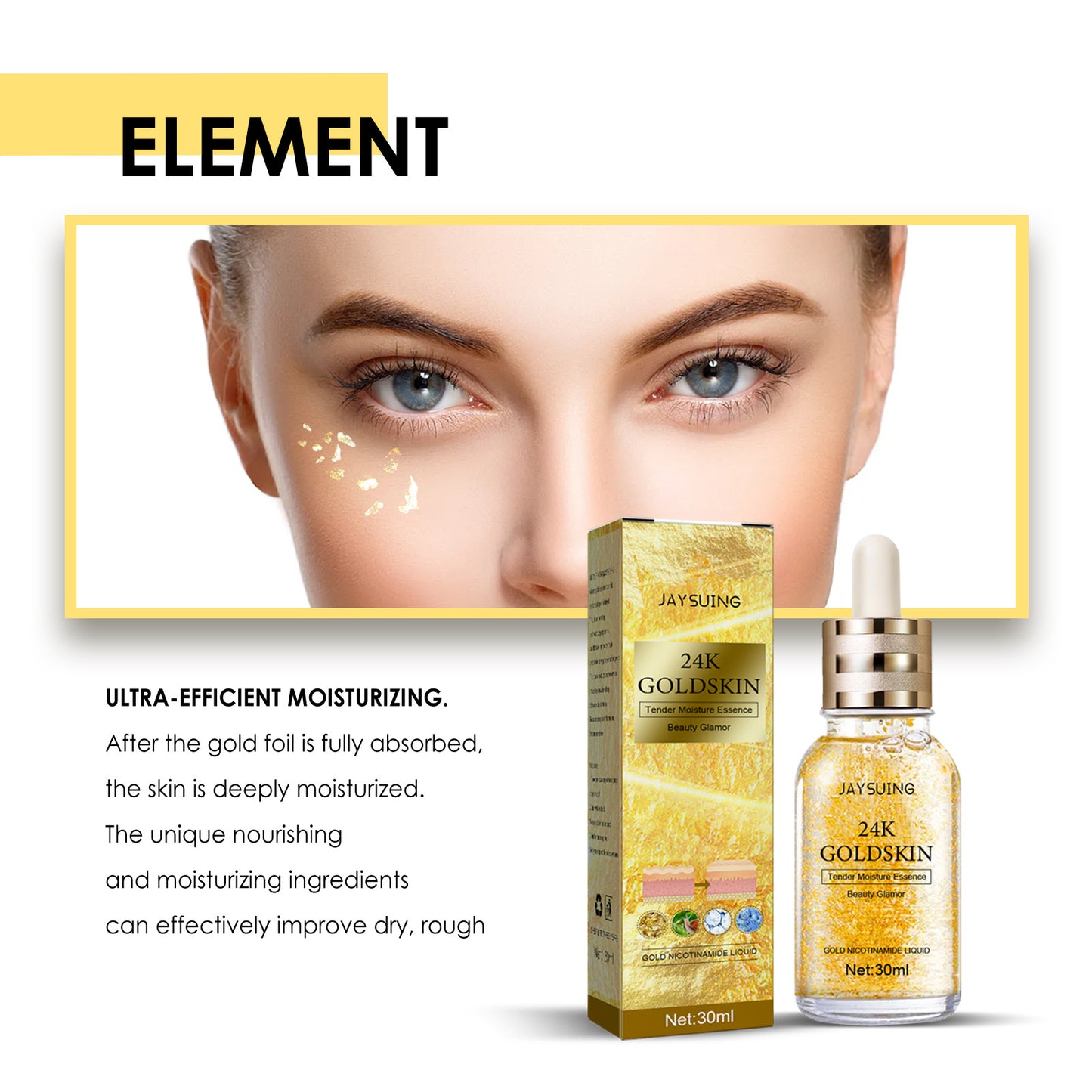 Gold Collagen Facial Essence for Hydration Support