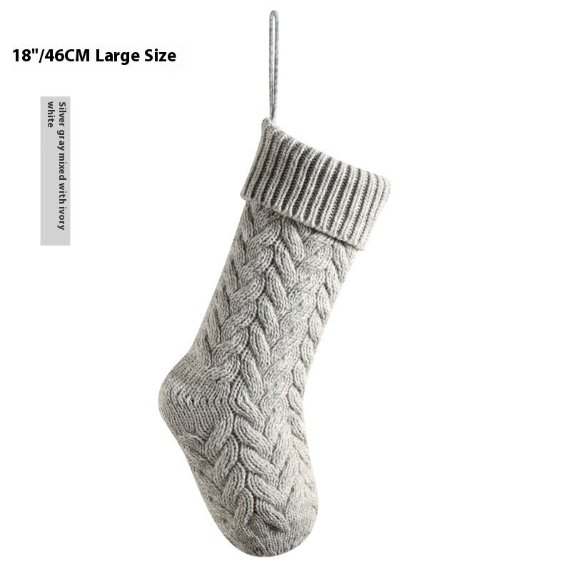 18-Inch Knitted Holiday Gift Stocking