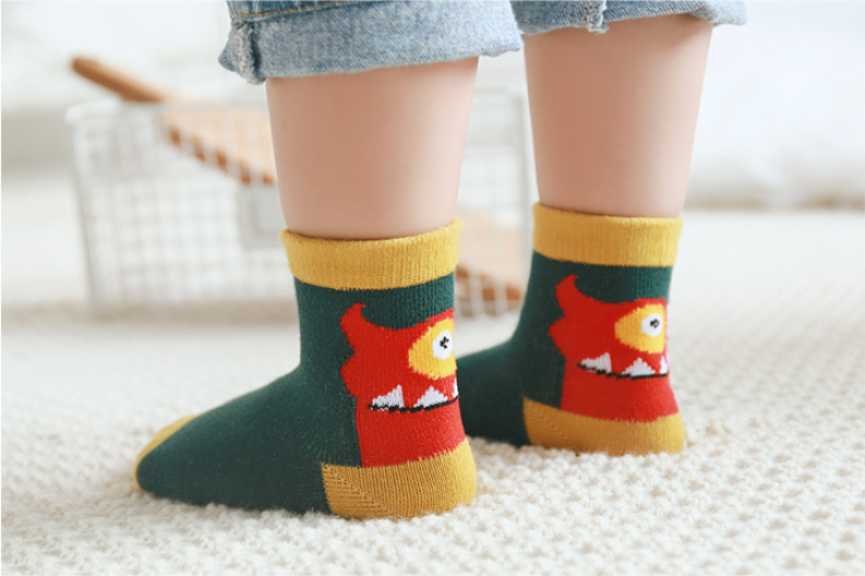 Playful Jacquard Kids Mid-Crew Socks