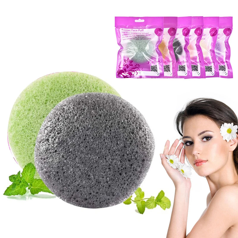 Plant-Fiber Konjac Facial Cleansing Sponge