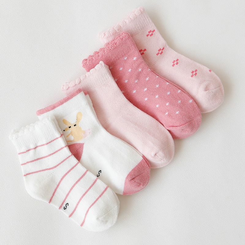 Playful Jacquard Kids Mid-Crew Socks