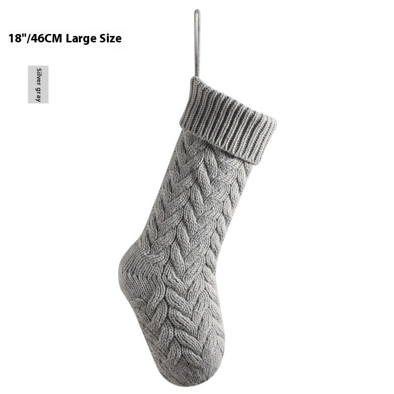 18-Inch Knitted Holiday Gift Stocking