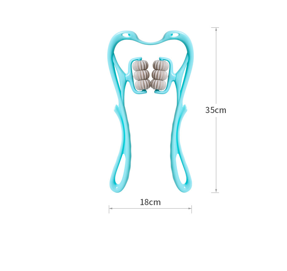 Swan-Style Six-Roller Neck & Body Massage Tool