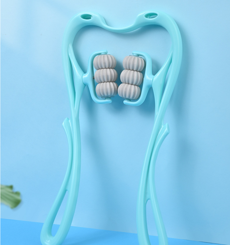 Swan-Style Six-Roller Neck & Body Massage Tool