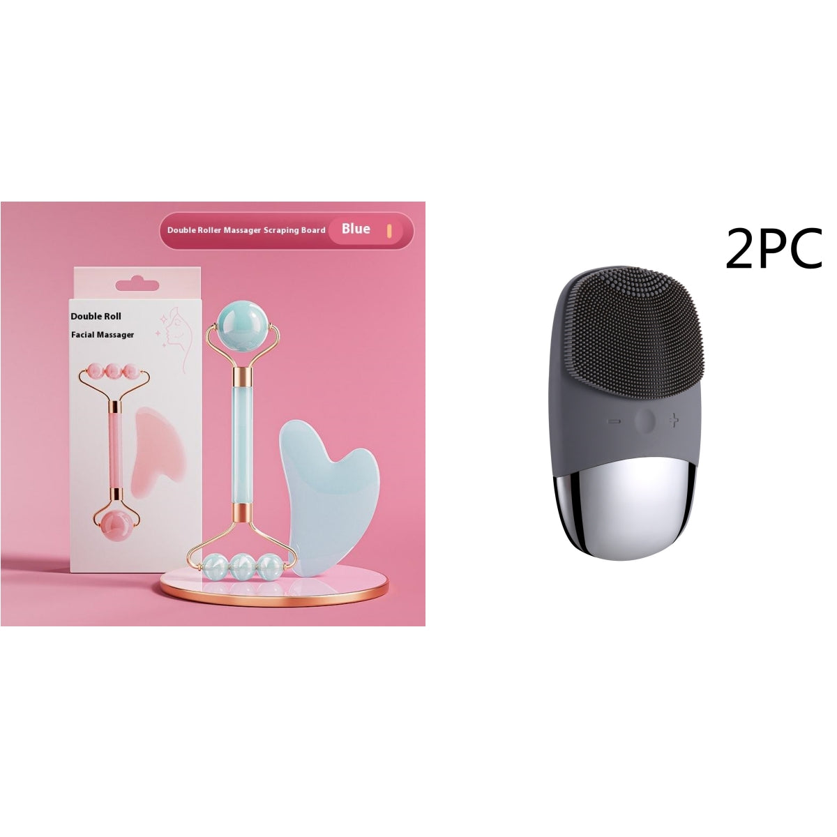 Compact Silicone Sonic Facial Cleansing Brush