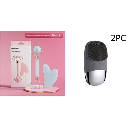 Compact Silicone Sonic Facial Cleansing Brush