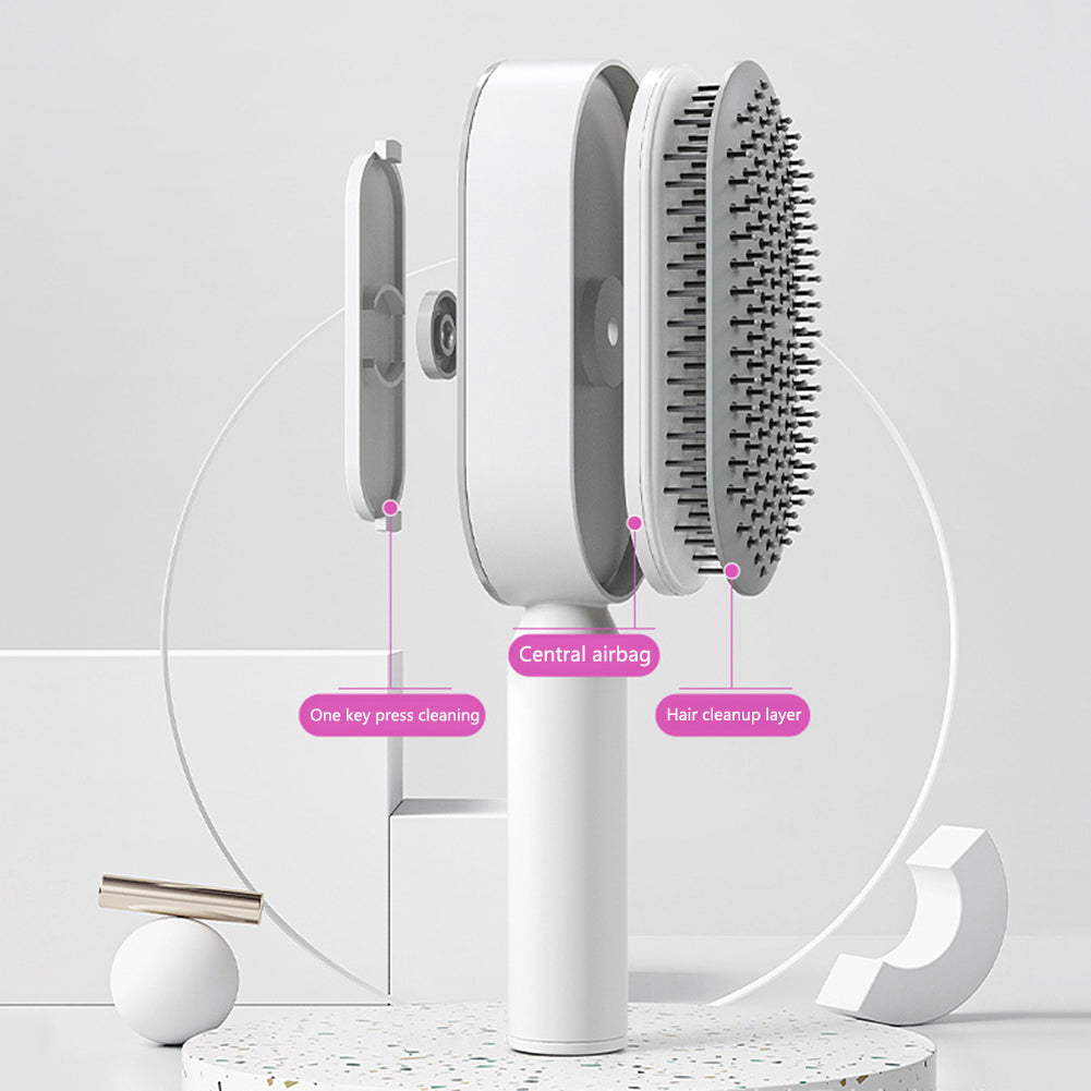 Cushion Detangling Hair Brush with Easy-Clean Options