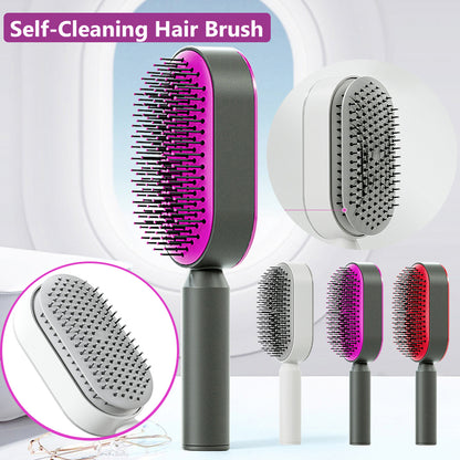 Cushion Detangling Hair Brush with Easy-Clean Options