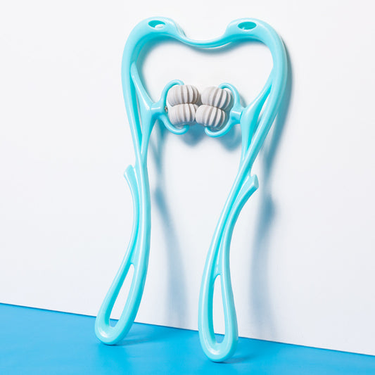 Swan-Style Six-Roller Neck & Body Massage Tool