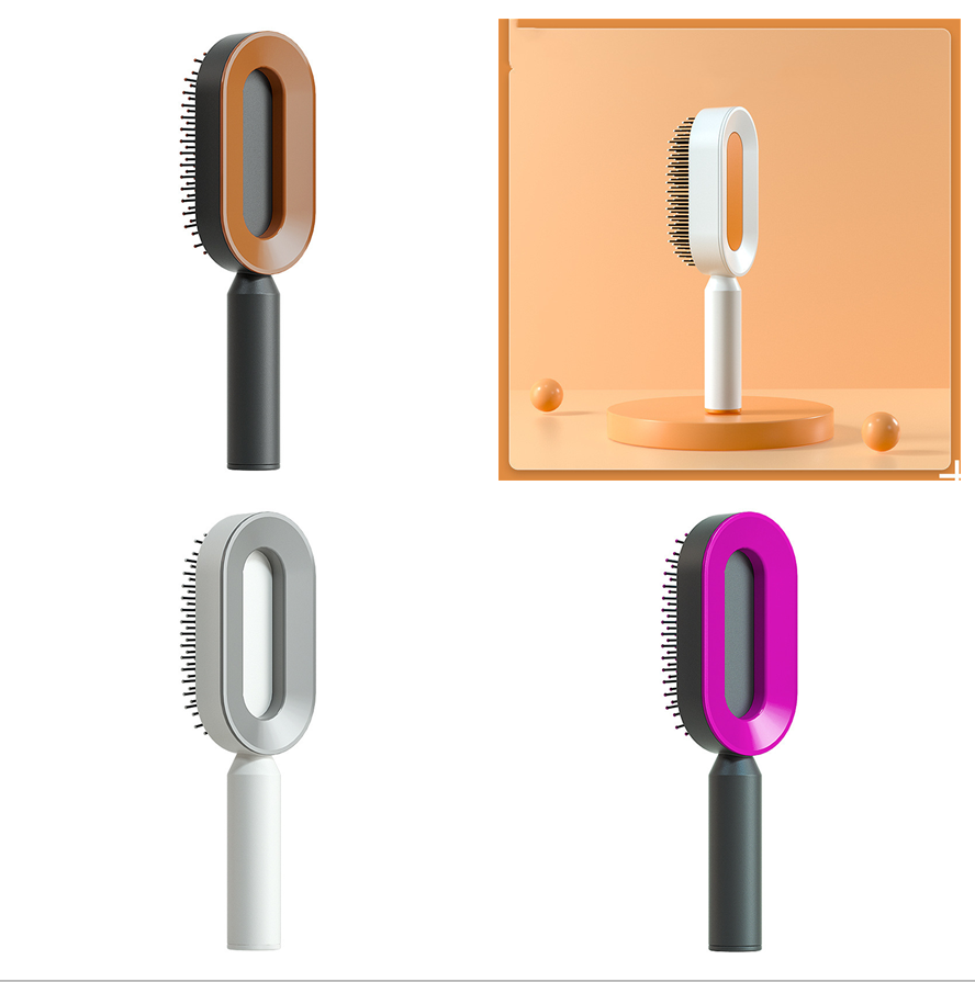 Cushion Detangling Hair Brush with Easy-Clean Options