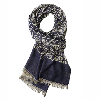 Yarn-Dyed Jacquard Totem Scarf