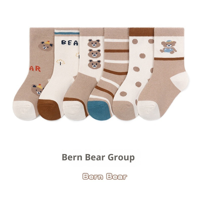 Playful Jacquard Kids Mid-Crew Socks