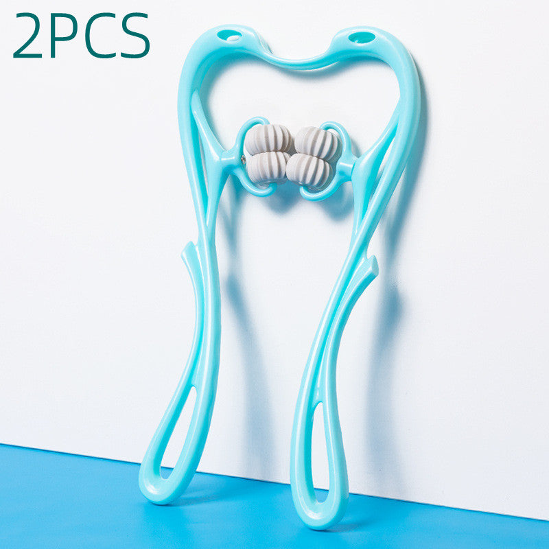 Swan-Style Six-Roller Neck & Body Massage Tool