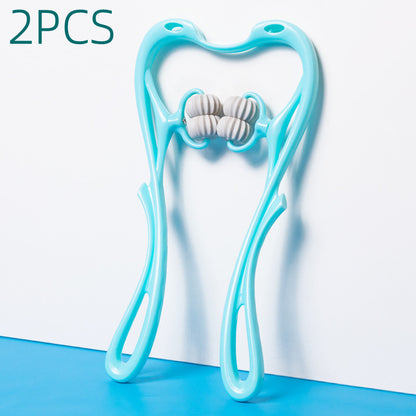 Swan-Style Six-Roller Neck & Body Massage Tool