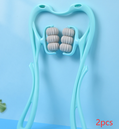 Swan-Style Six-Roller Neck & Body Massage Tool
