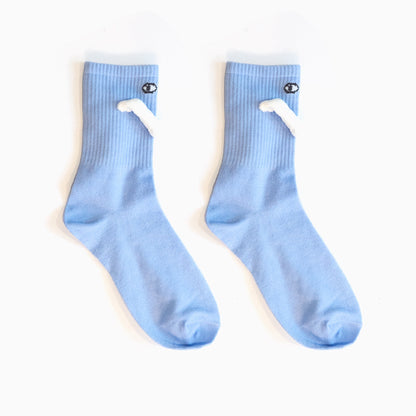 Matching Hand-Hold Mid-Calf Socks